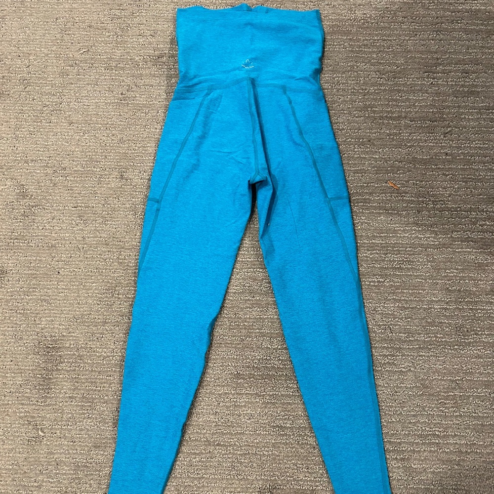 Spacedye Love the Bump Maternity Pocket Midi Legging - Blue Glow Heather